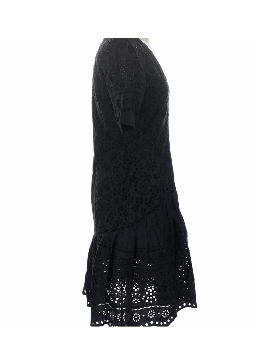 Veronica Beard Black Eyelet Midi Dress - Picture 3 of 4